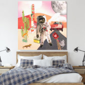 Hitchhiking Astronaut Surreal Collage toile Imprim (Insitu(Chambre))