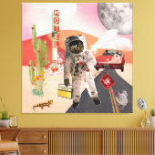 Hitchhiking Astronaut Surreal Collage toile Imprim (Insitu(Salon))