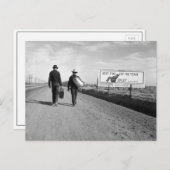 Hitchikers, 1937 briefkaart (Voorkant / Achterkant)