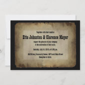 Hitching Post Wedding Invitation Kaart (Achterkant)