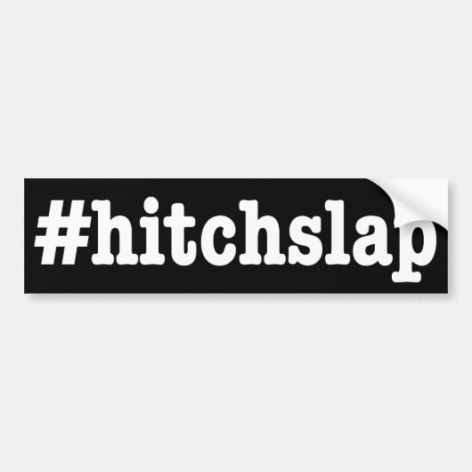 "#hitchslap" bumpersticker (Voorkant)