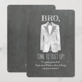 Hitler - Suit up - Funny Groomsman Invite Kaart (Voorkant / Achterkant)