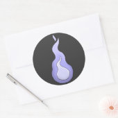 Hitodama Flame Ronde Sticker (Envelop)