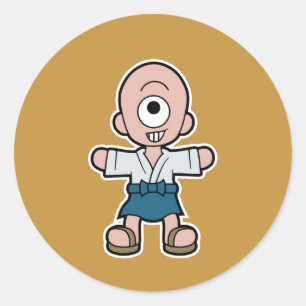 Hitotsume-kozo, de Japanse cycloop Yokai Ronde Sticker