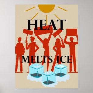 Hitte Smelt Ijs Protest Poster
