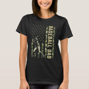 Hitter Baseball Mannen Camo American Flag Baseball T-shirt