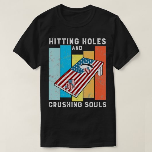 Hitting Holes en Crushing Souls Funny-vakantie T-shirt (Design voorkant)