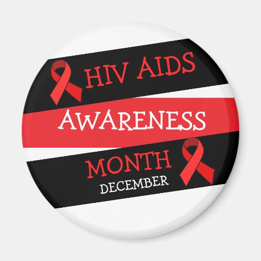 HIV AIDS AWARENCY MAAND December Magnet Magneet (Voorkant)