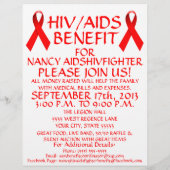 HIV AIDS Ribbon Benefit Flyer (Achterkant)
