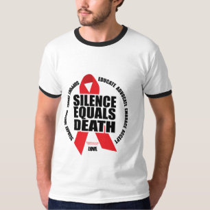 HIV/AIDS: Stilte staat gelijk aan dood T-shirt