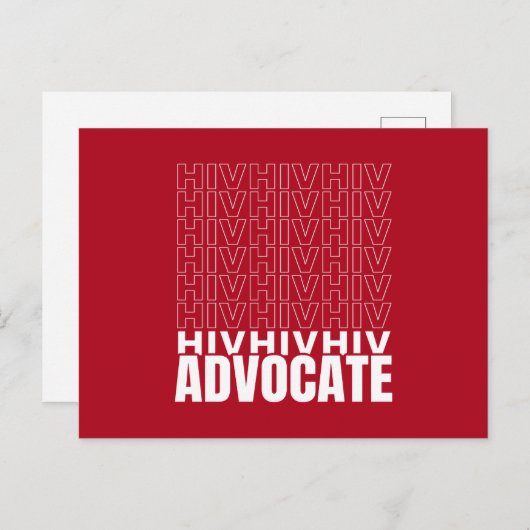 HIV HIV Advocate Briefkaart (Voorkant / Achterkant)
