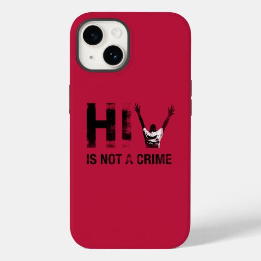Hiv is geen misdaad - Grunge Red Art Case-Mate iPhone Case (Achterkant)