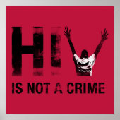 HIV is geen misdaad - HIV AIDS Awareness Poster (Voorkant)