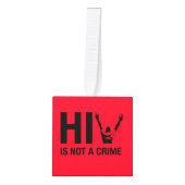 HIV is geen misdaad - HIV Stigma Awareness Kubus Ornament (Voorkant)