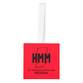 HIV Moderniseringsbeweging Indiana Kubus Ornament (Voorkant)