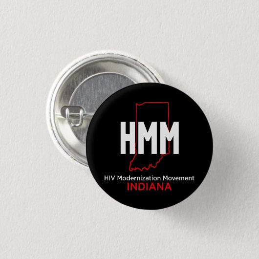 HIV Moderniseringsbeweging Indiana Ronde Button 3,2 Cm (Voorkant /achterkant)