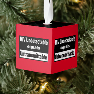 HIV Niet-detecteerbaar is gelijk aan HIV Niet-over Kubus Ornament