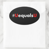 HIV Niet-detecteerbaar is gelijk aan niet-overdraa Ovale Sticker (Tas)