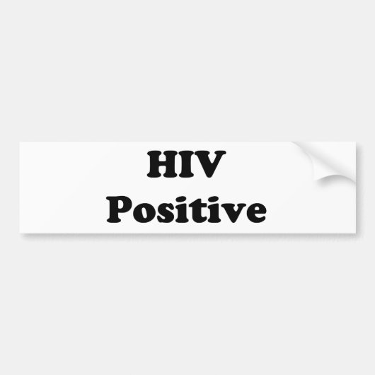 HIV-positief Bumpersticker (Voorkant)