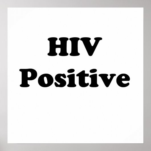 HIV-positief Poster (Voorkant)