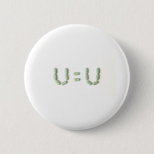 HIV - U=U (niet detecteerbaar = niet transmitteerb Ronde Button 5,7 Cm (Voorkant)