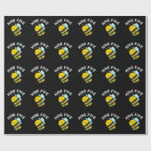 Hive Five Funny High Five Bee Pun Dark BG Cadeaupapier (Vlak)