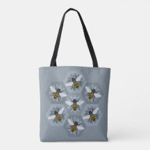 Hive Mind Silver Canvas tas