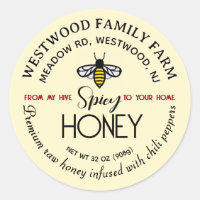 HIVE naar HOME Hot Honey Label Bee Spicy Chili