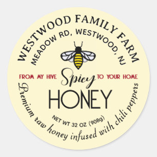 HIVE naar HOME Hot Honey Label Bee Spicy Chili