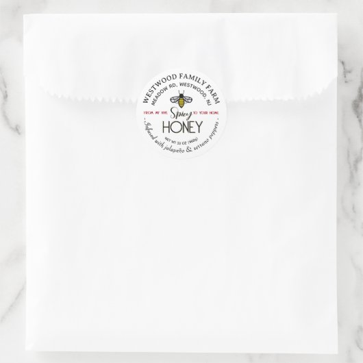HIVE naar HOME Hot Honey Label Bee Spicy Jalapeño (Tas)