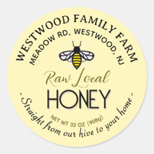 Hive to Home Honey Label met Bee Yellow