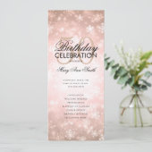 Hiver 50 Anniversaire Programme Rose Gold Menu (Debout devant)