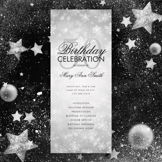 Hiver 50 Programme d'anniversaire Silver Wonderlan