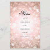 Hiver 50e anniversaire Programme Rose Gold Menu (Dos)