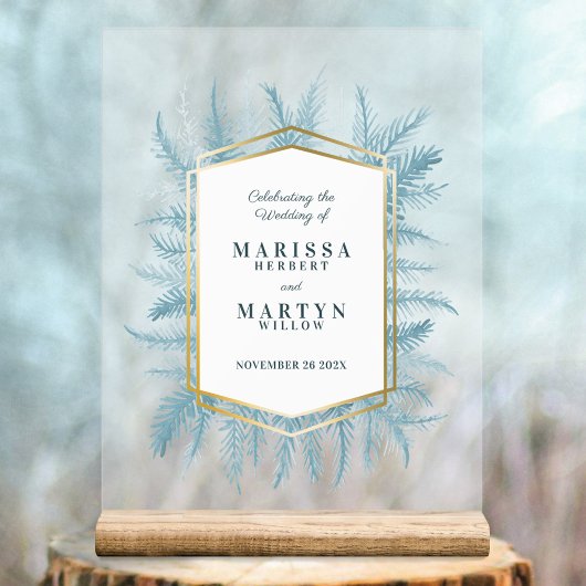 Hiver à feuillage persistant bleu épicéa art maria