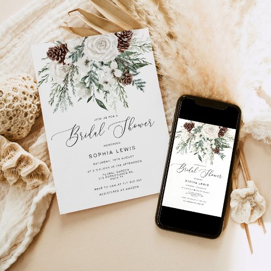 Hiver à feuillage persistant élégante invitation à