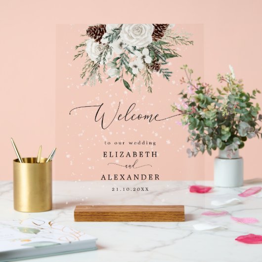 Hiver à feuillage persistant mariage élégant (Mariage)