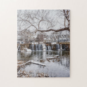 Hiver À Finley Dam Jigsaw Puzzle