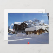 Hiver à Mürren, Suisse Carte postale (Devant / Derrière)