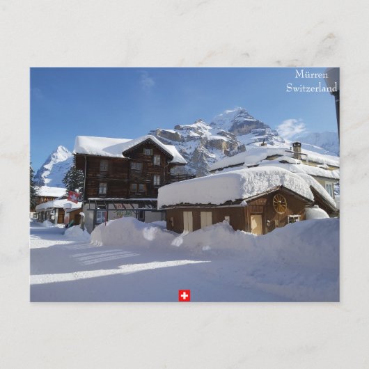 Hiver à Mürren, Suisse Carte postale (Devant)