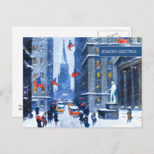 Hiver à New York. Cartes postales de Noël