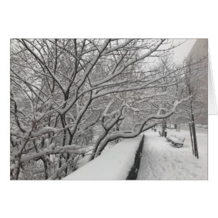 Hiver à New York City Riverside Park Neige NYC