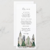 hiver à New York Flat Menu (Devant / Derrière)