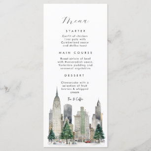 hiver à New York Flat Menu