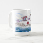 Hiver à Nubble LIghthouse Maine Mug (Devant gauche)