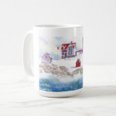 Hiver à Nubble LIghthouse Maine Mug (Devant gauche)