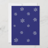 Hiver à Paris Anniversaire Invitation indigo (Dos)