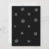 Hiver à Paris Anniversaire noir Invitation (Dos)