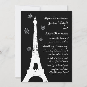 Hiver à Paris Faire-part de mariage