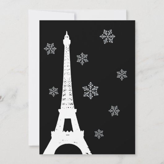 Hiver à Paris Faire-part de mariage (Dos)